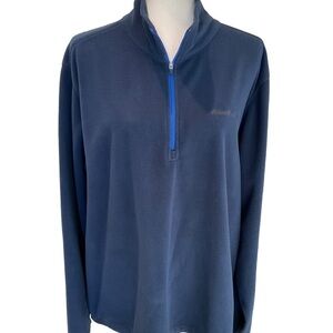 Eddie Bauer Men's  Blue 1/4 Zip 100% Polyester Fleece Top
